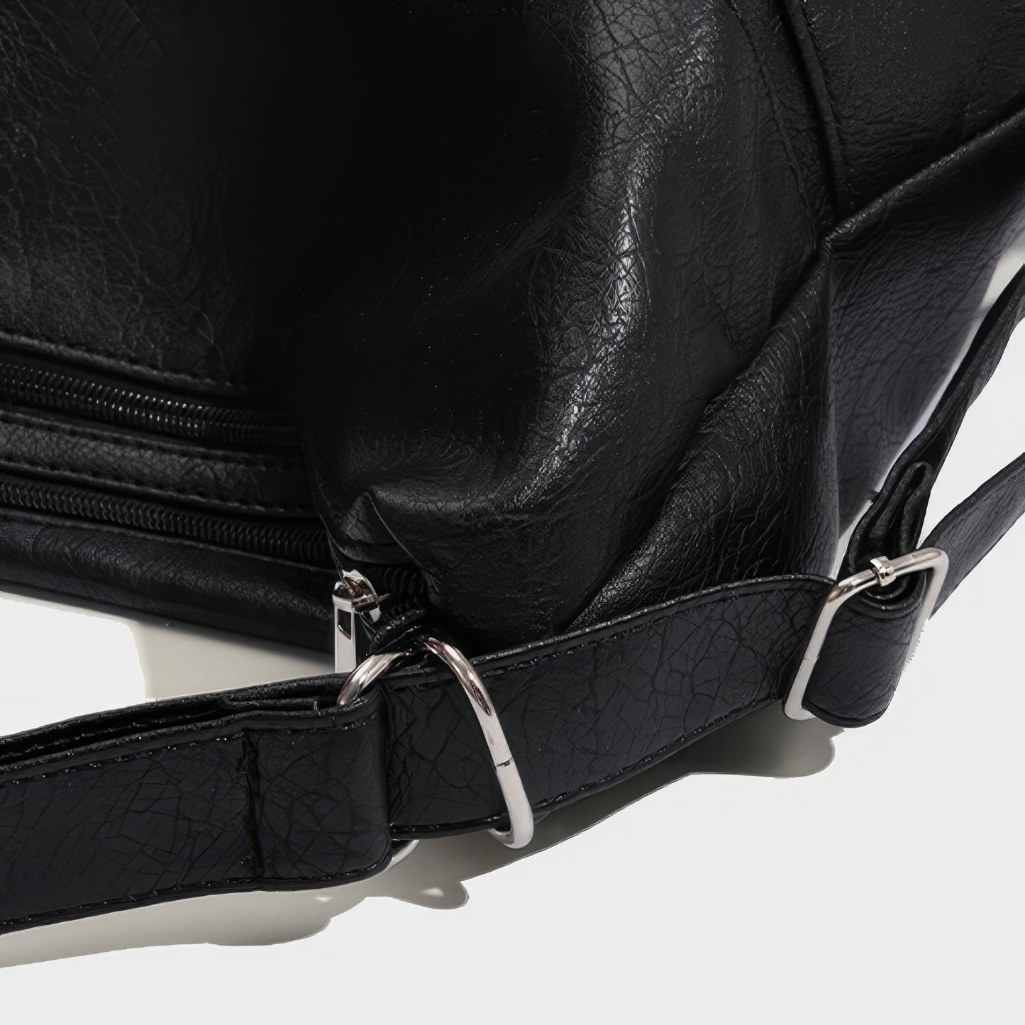 Multi-Pocket Ring Detail Hobo Shoulder Bag