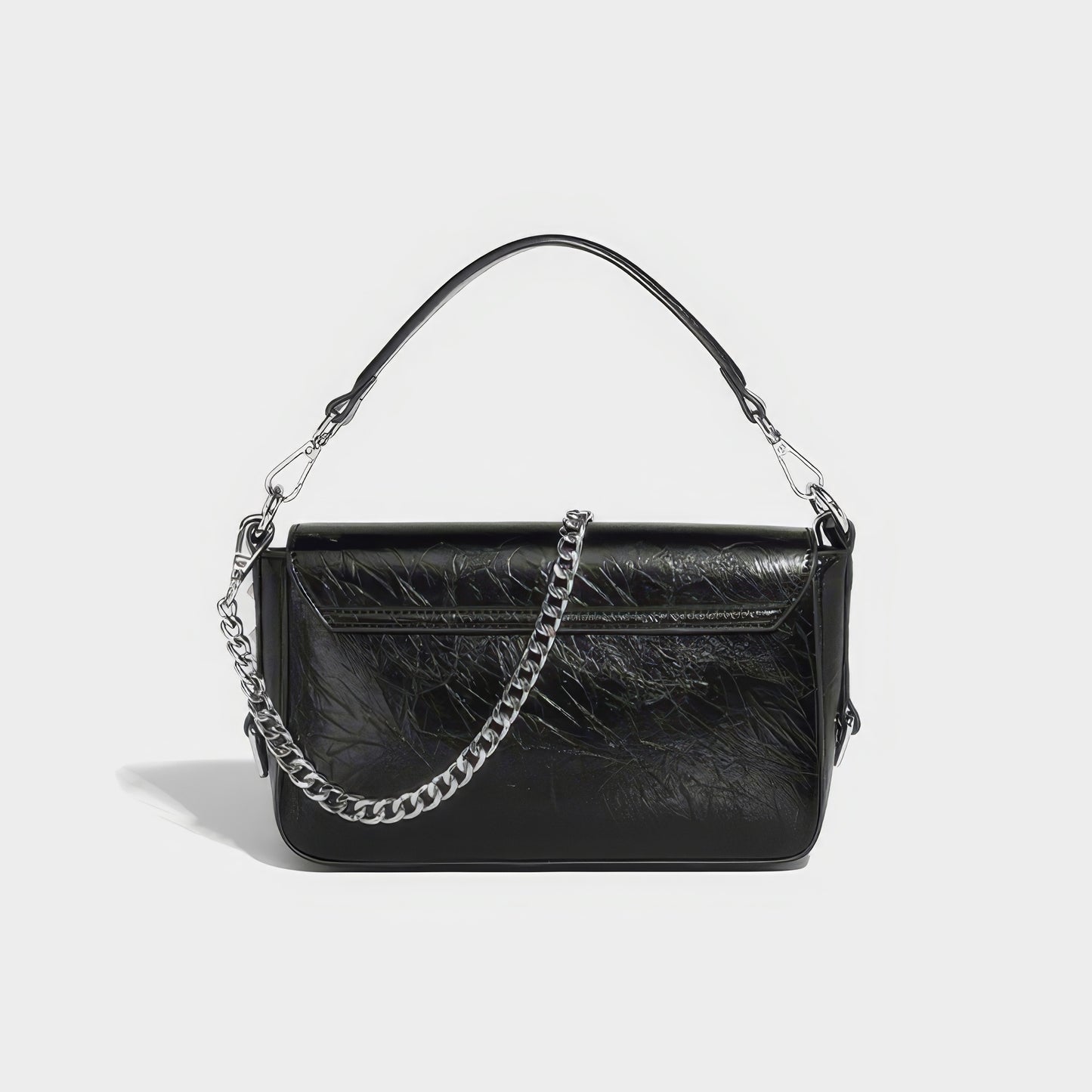 Ring Hardware Chain Handle Shoulder Bag