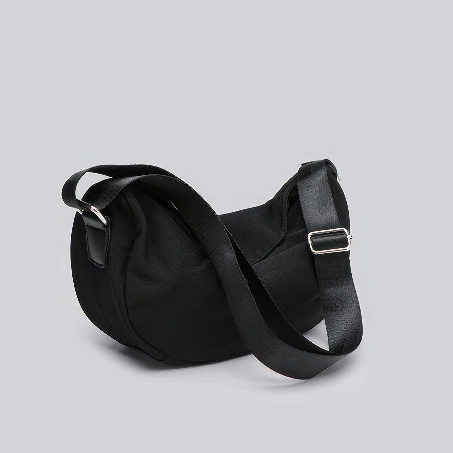 Minimal Canvas Crescent Shoulder Bag