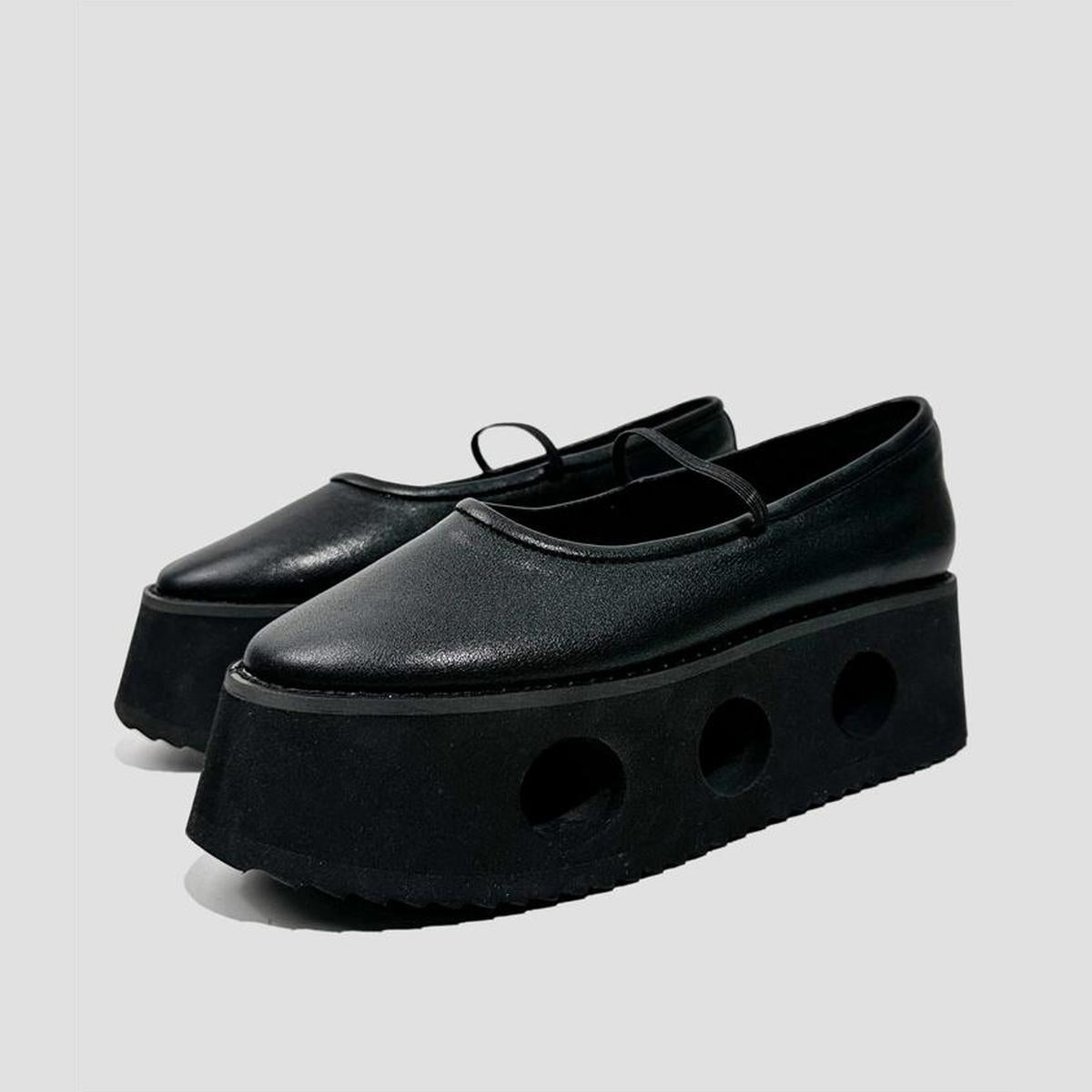 Cutout Platform Mary Janes