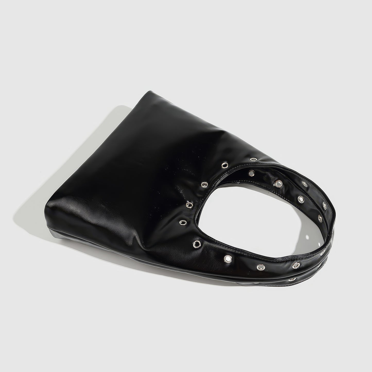 Metal Eyelet Glossy Handle Bag