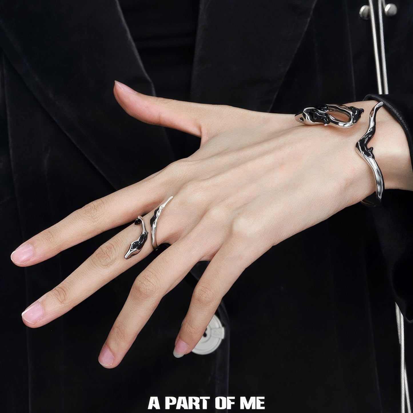 Molten Twist Enamel Cuff Bracelet