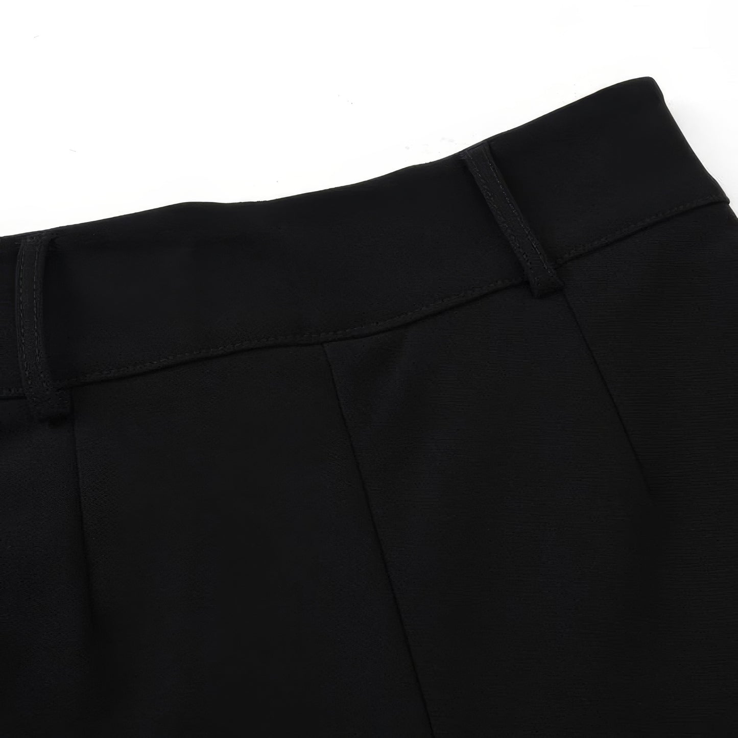 Studded Belt Flap Pocket Shorts