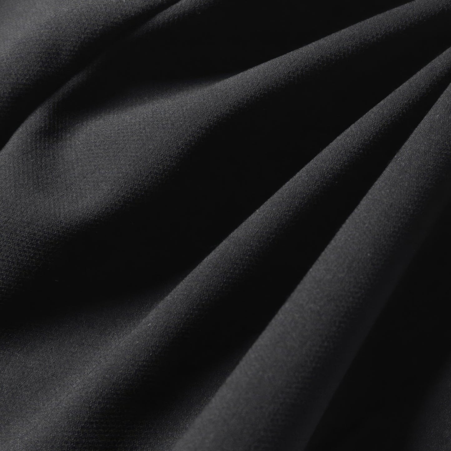 Gold Button V-Waist Black Shorts