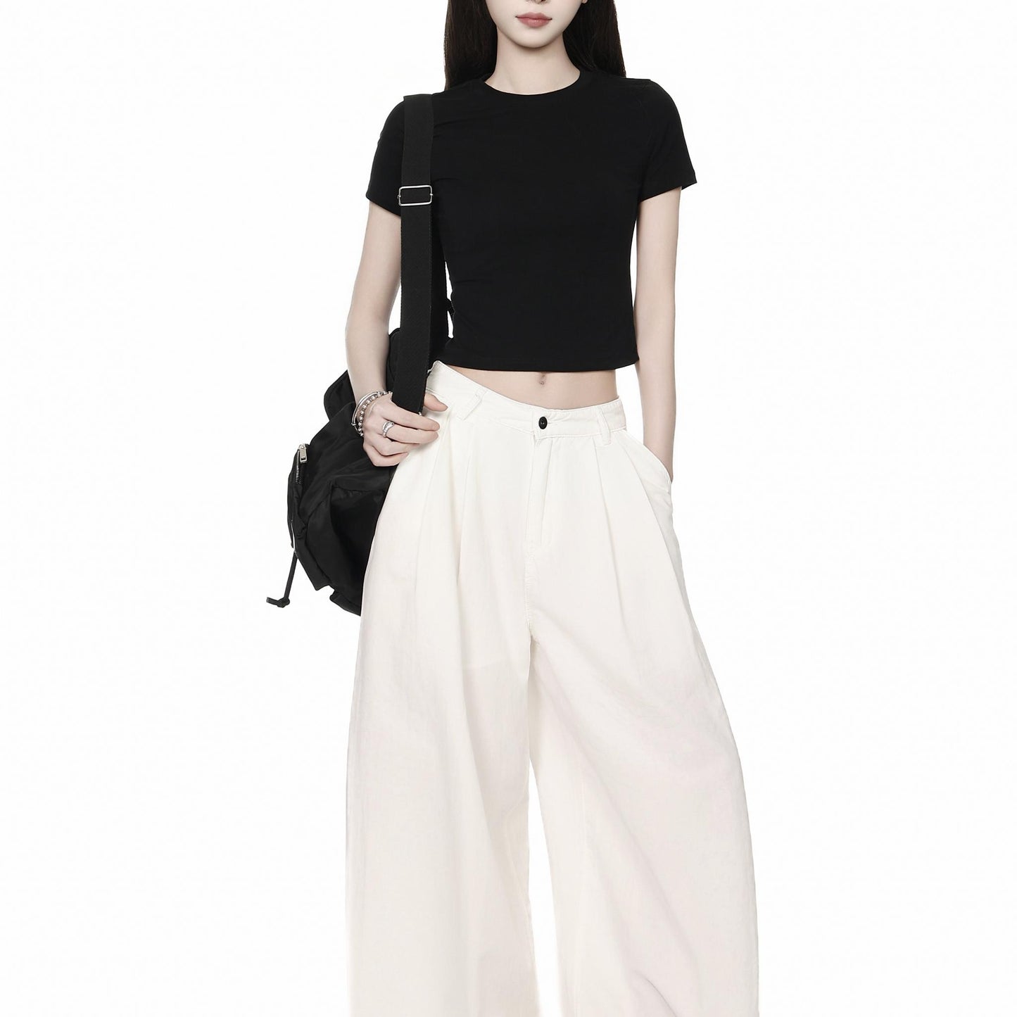 Basic Slim Fit Crop T-Shirt