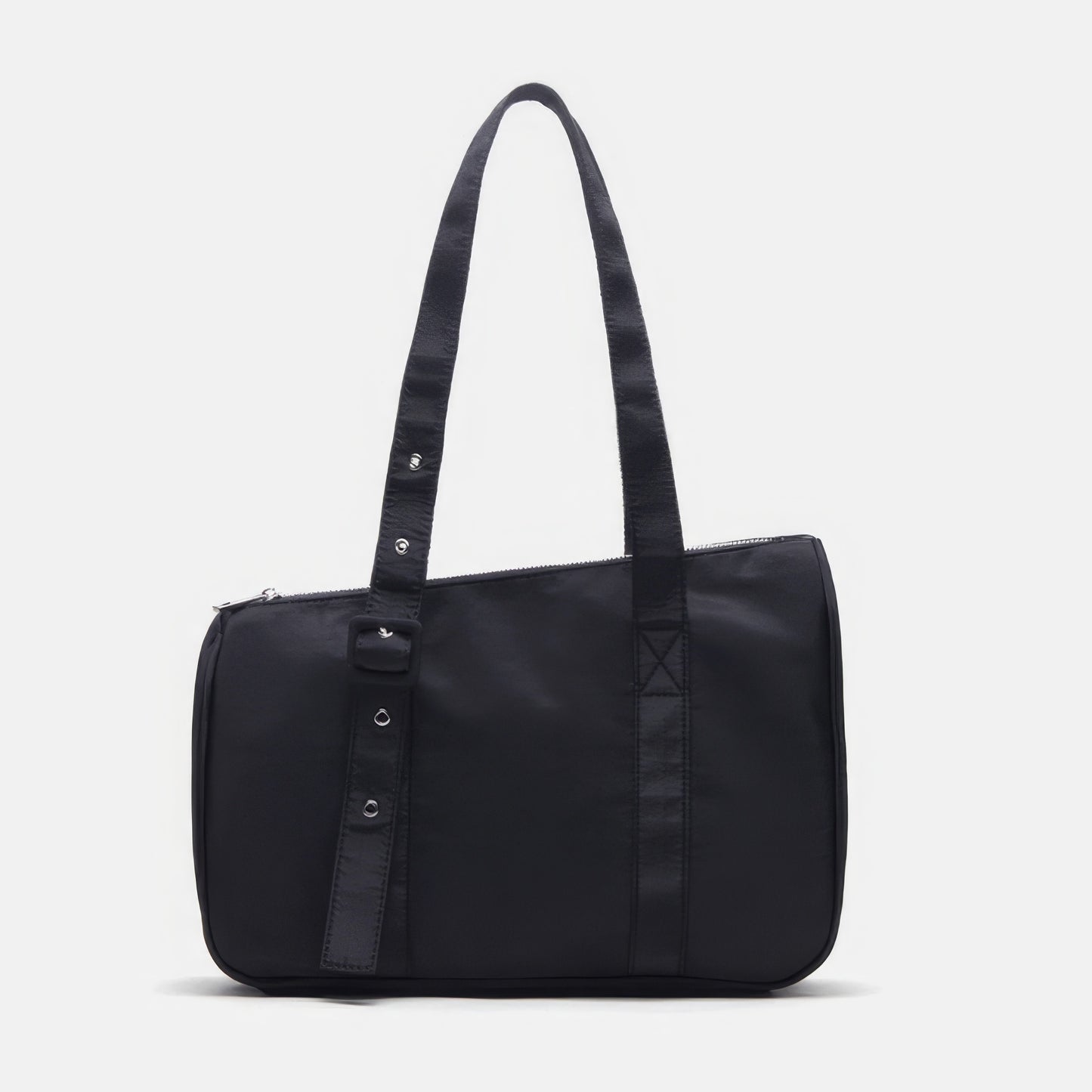 Minimal Buckle Strap Nylon Tote
