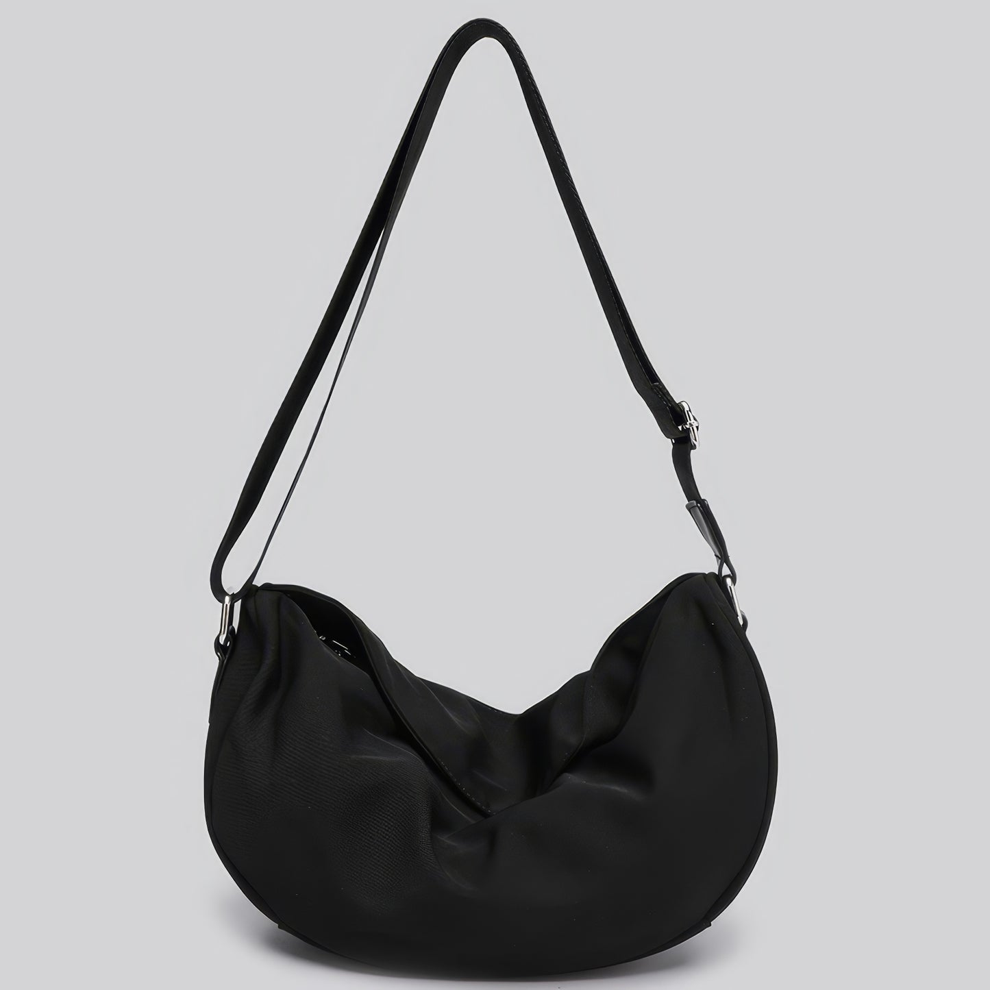 Minimal Canvas Crescent Shoulder Bag