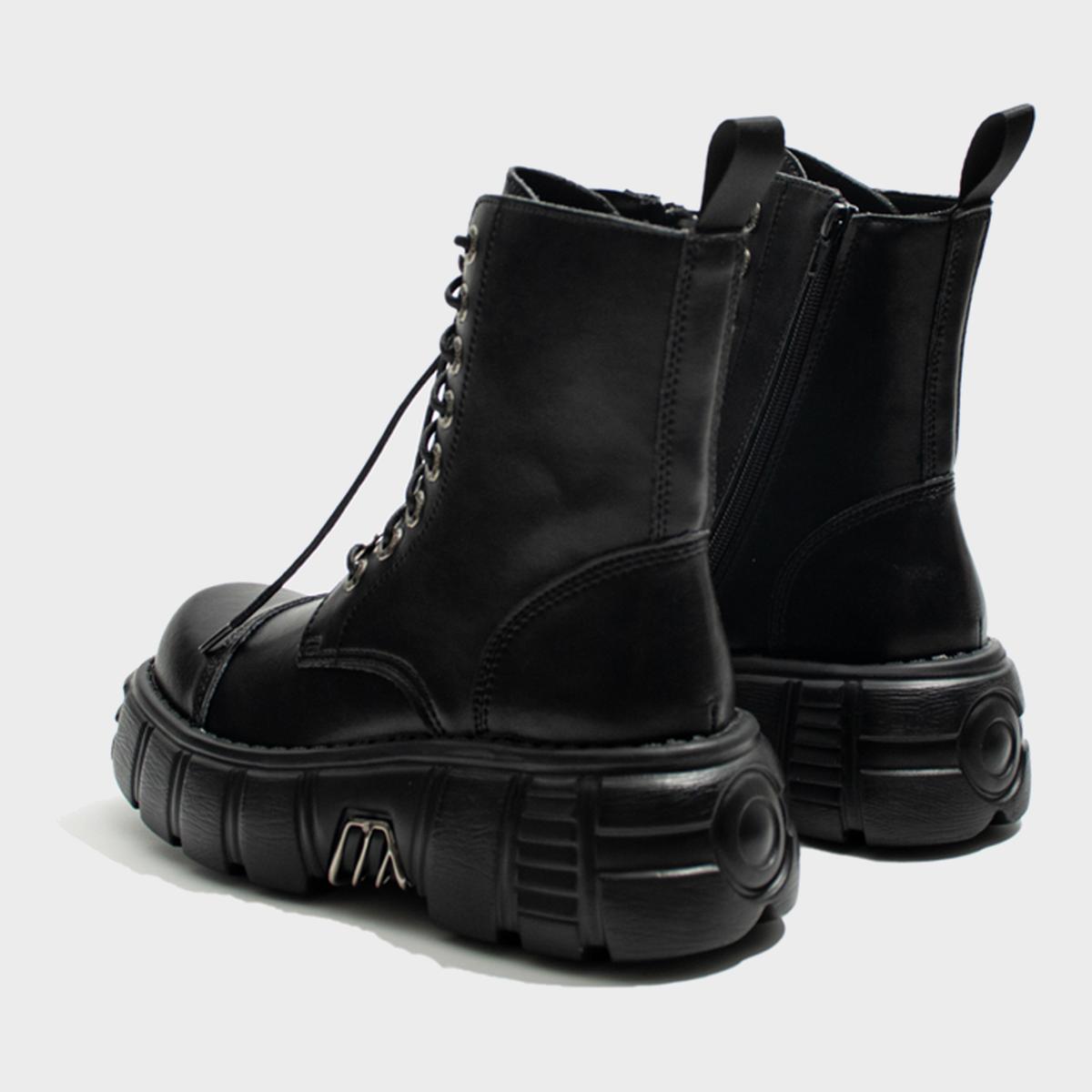 Black Razor Sole Combat Boots