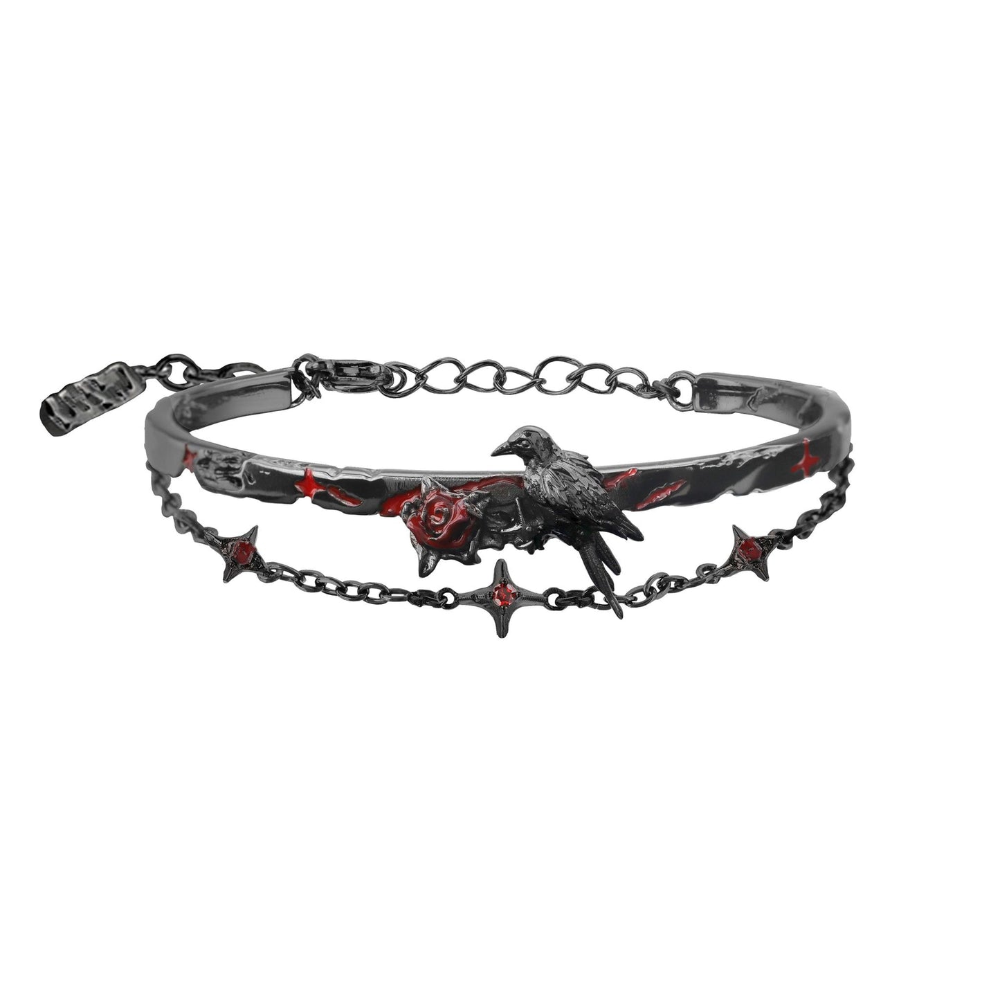 Raven Rose Chain Bangle Bracelet