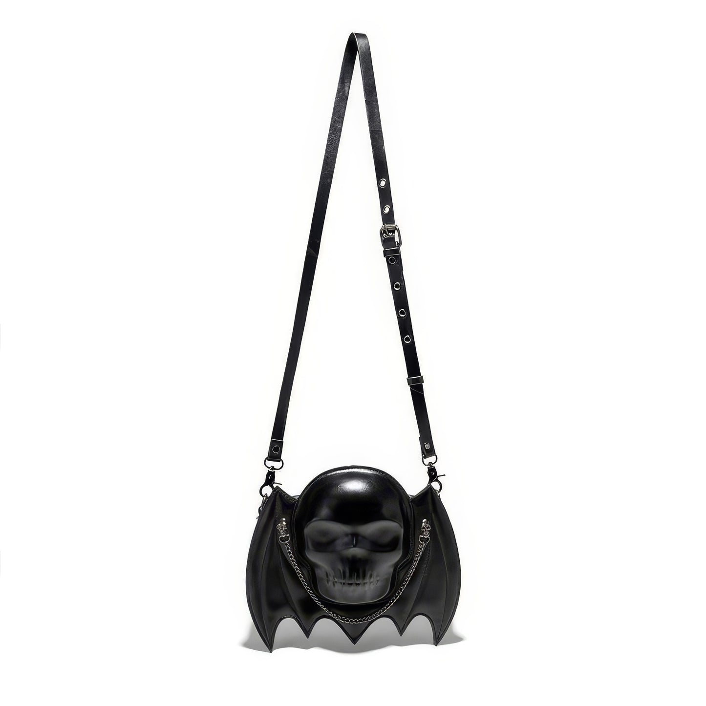 Bat Wing Skull Accent Shoulder Bag