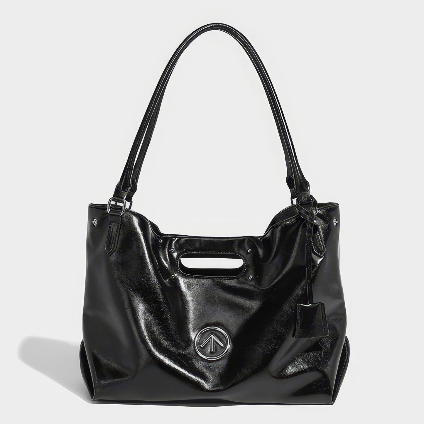 Glossy Dual Handle Cutout Tote Bag