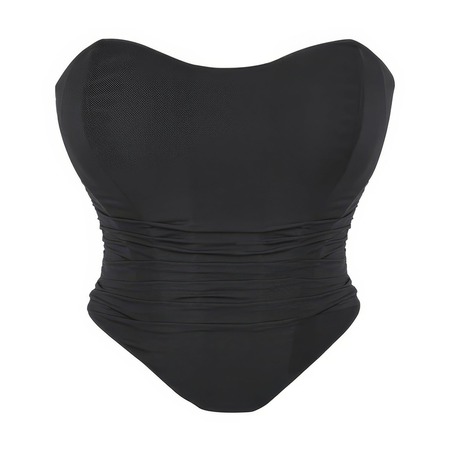 Ruched Mesh Sweetheart Corset Top