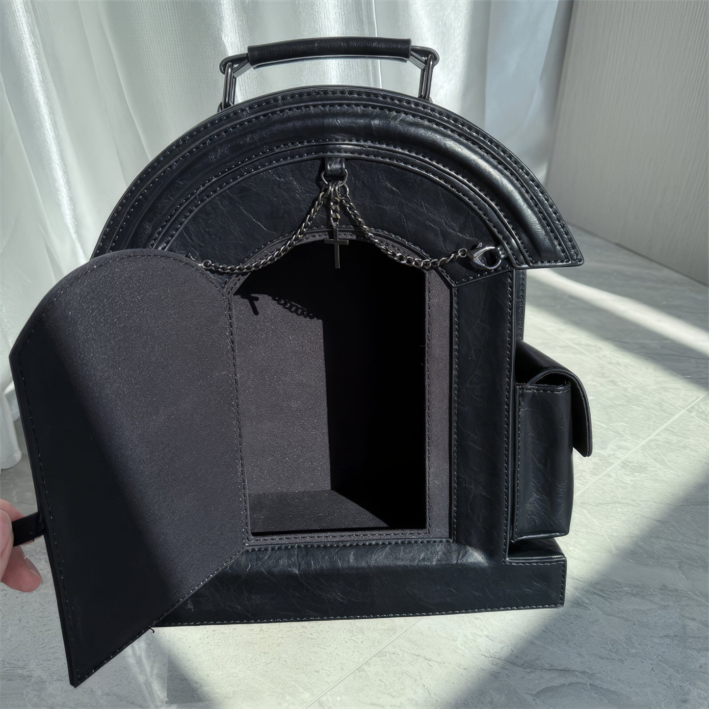 Grave Arch Structured Leather Bag