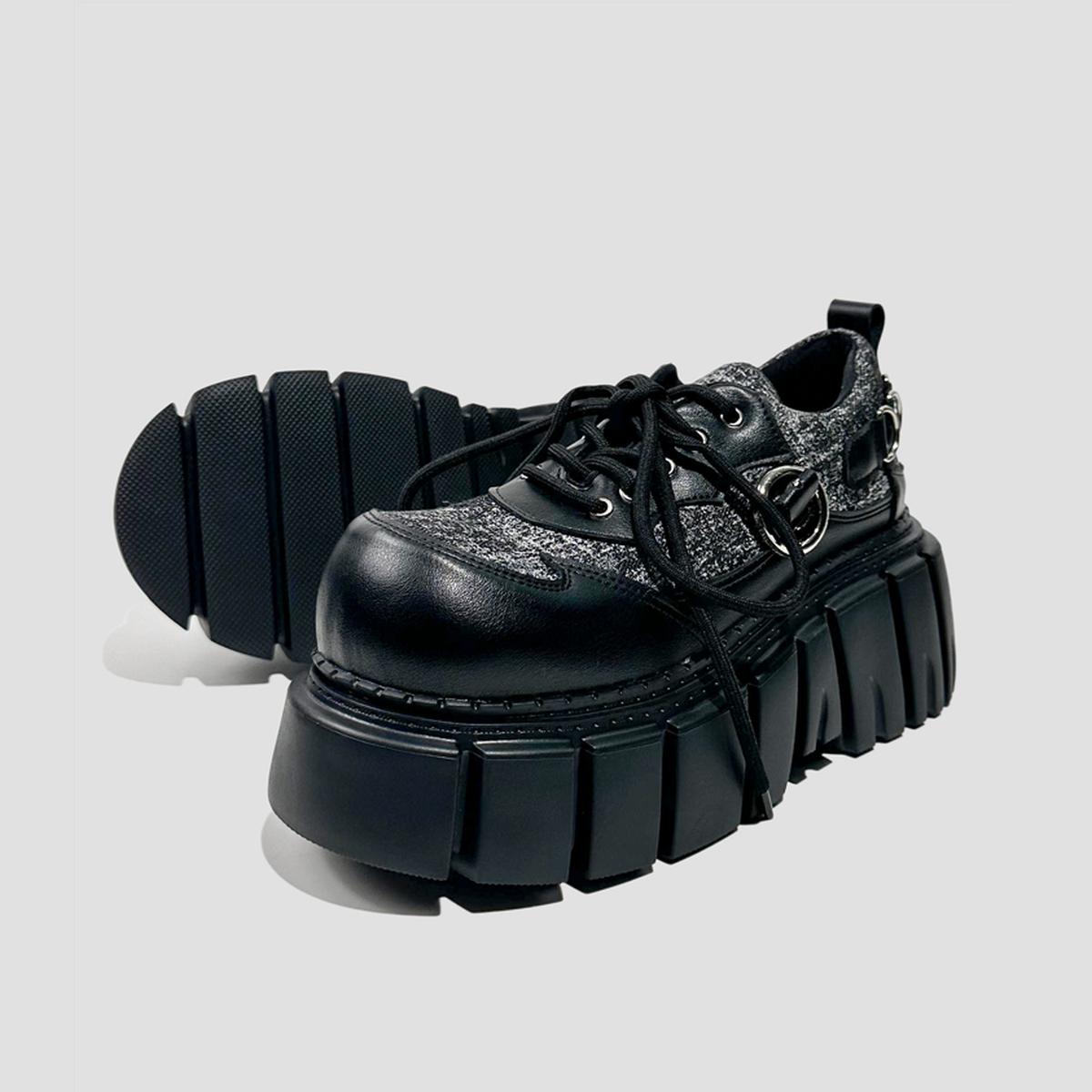 Chunky Dual-Tone Platform Sneakers