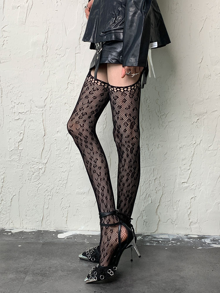 Lace Ladder Cutout Tights