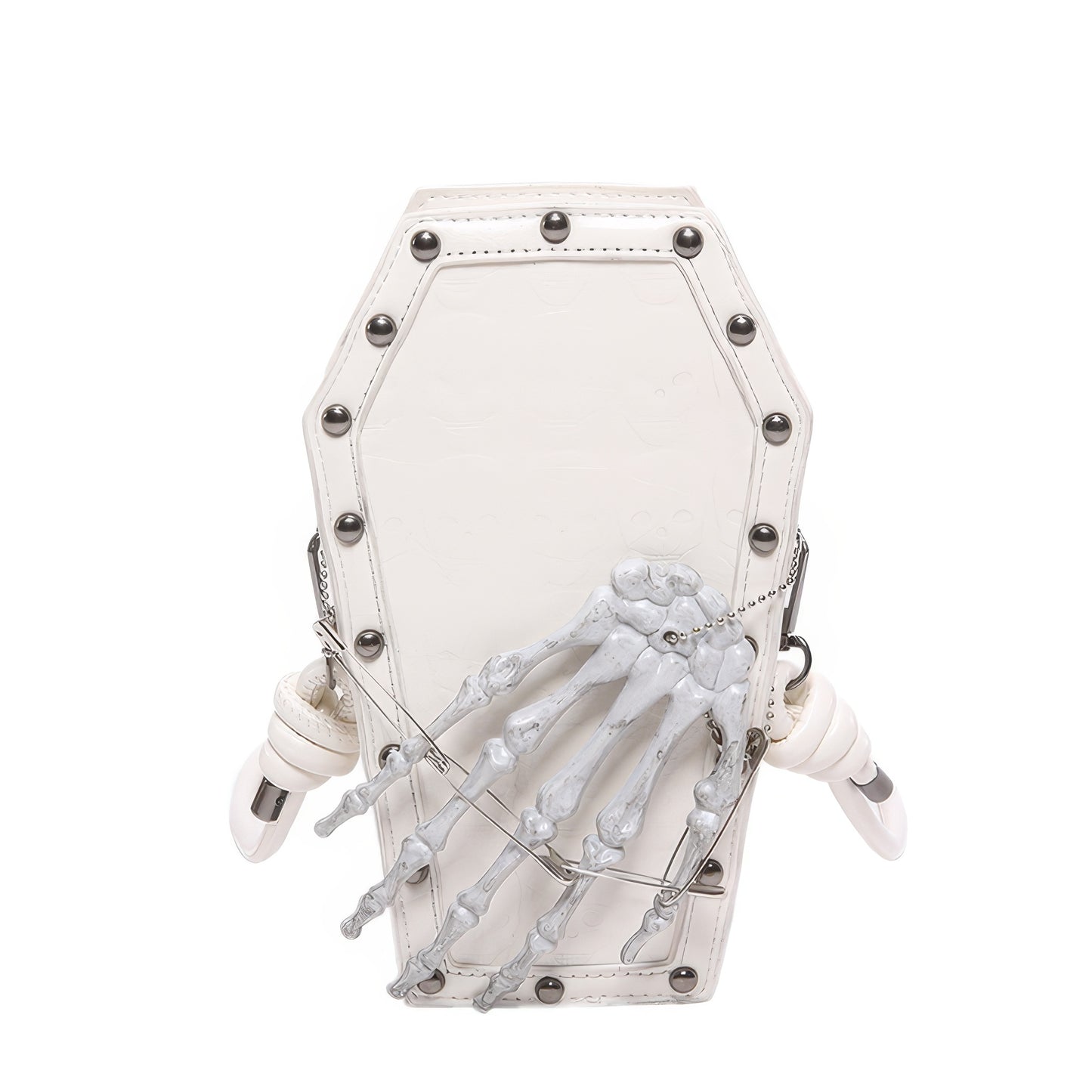 Skeleton Coffin Studded Shoulder Bag