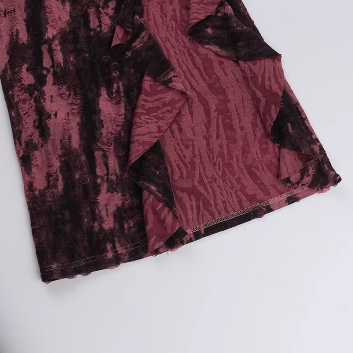 Velvet Off-Shoulder Ruffle Dress