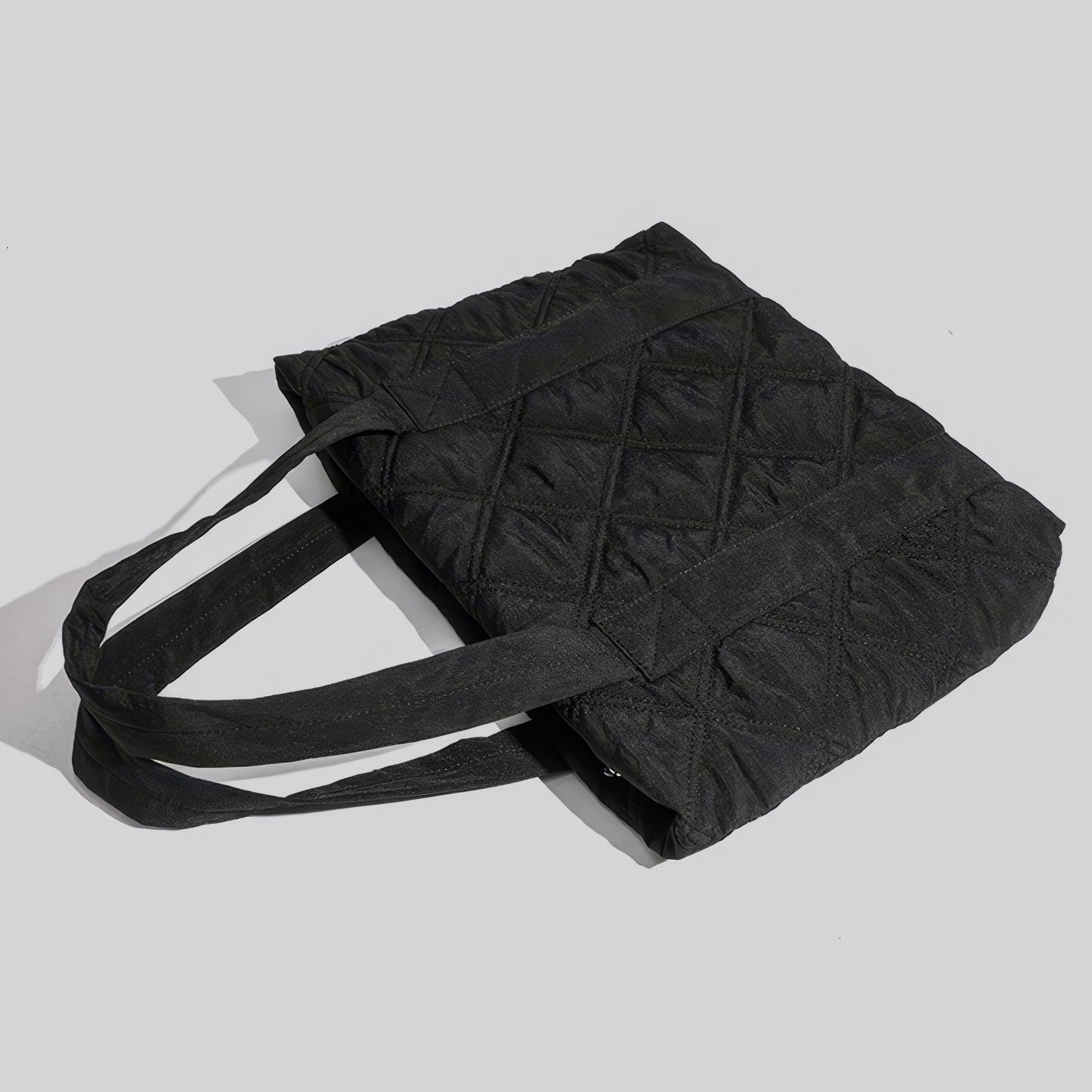 Quilted Diamond Stitch Padded Tote Bag