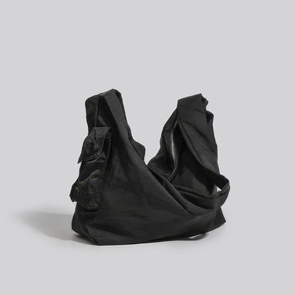 Twisted Strap Utility Pocket Shoulder Bag