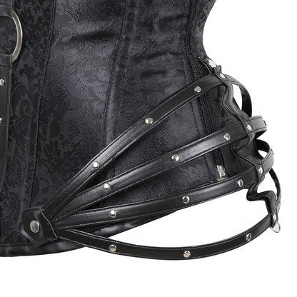 Strappy Buckled Halter Corset Top