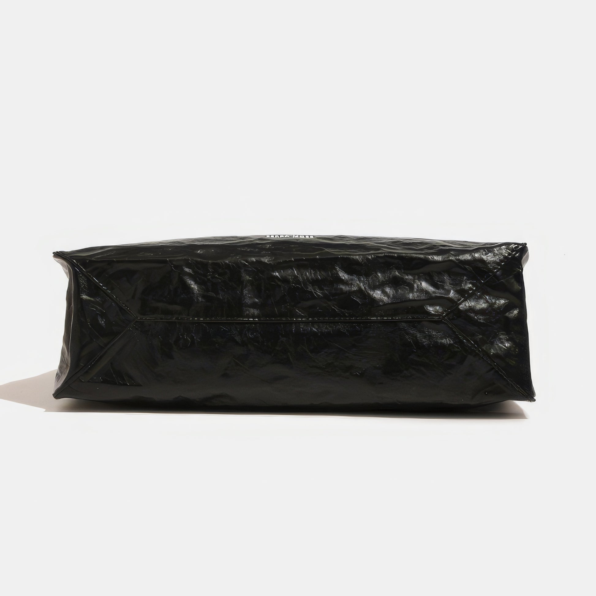 Glossy Crinkle Texture Shopper Bag