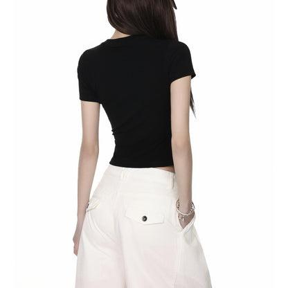 Basic Slim Fit Crop T-Shirt