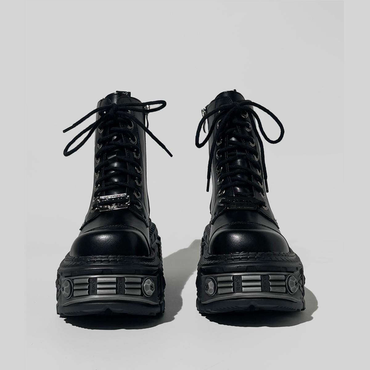 Black Cyberpunk Platform Boots
