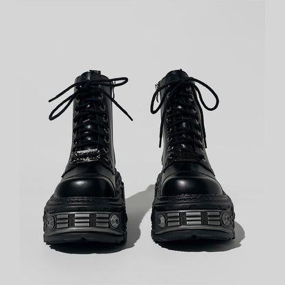 Black Cyberpunk Platform Boots