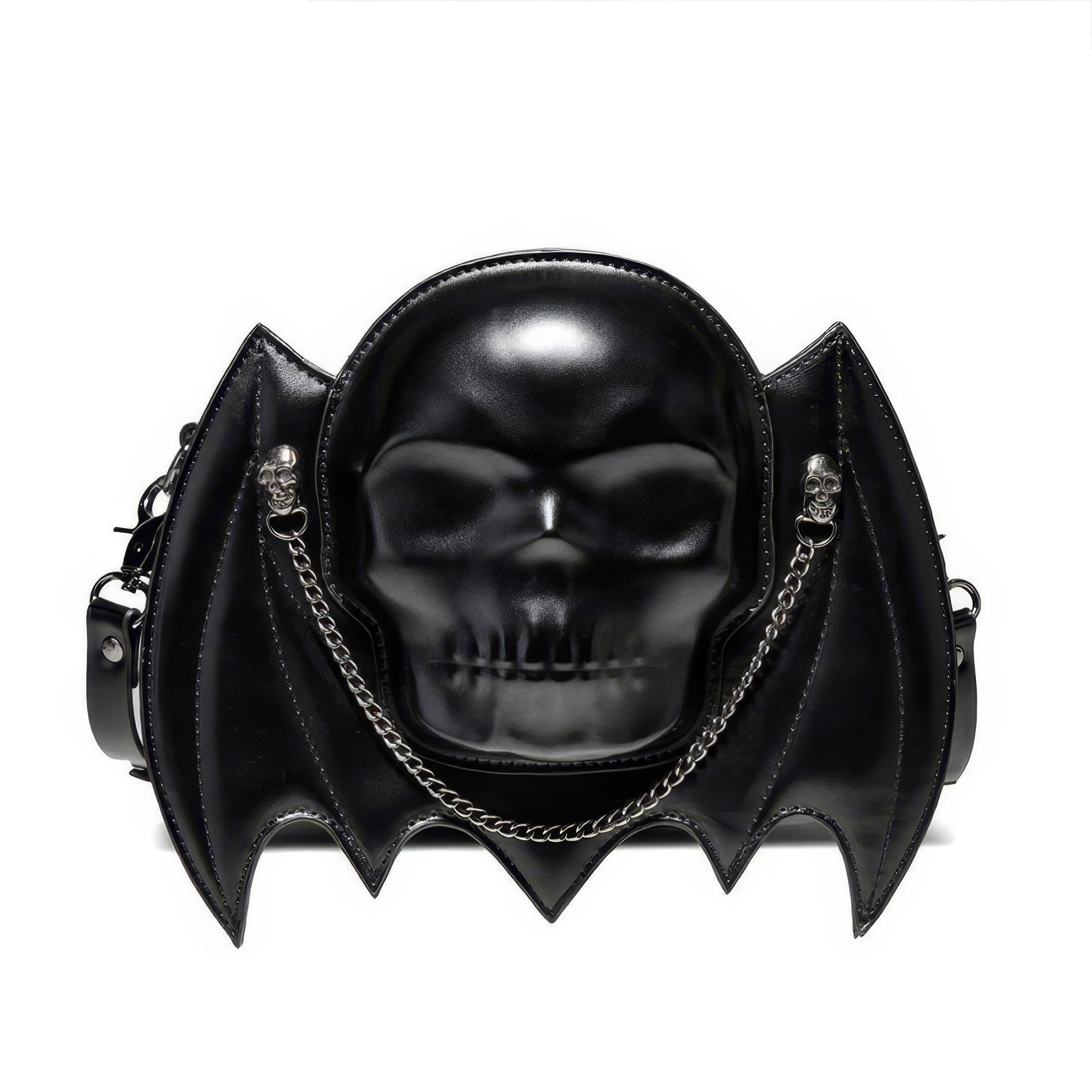Bat Wing Skull Accent Shoulder Bag