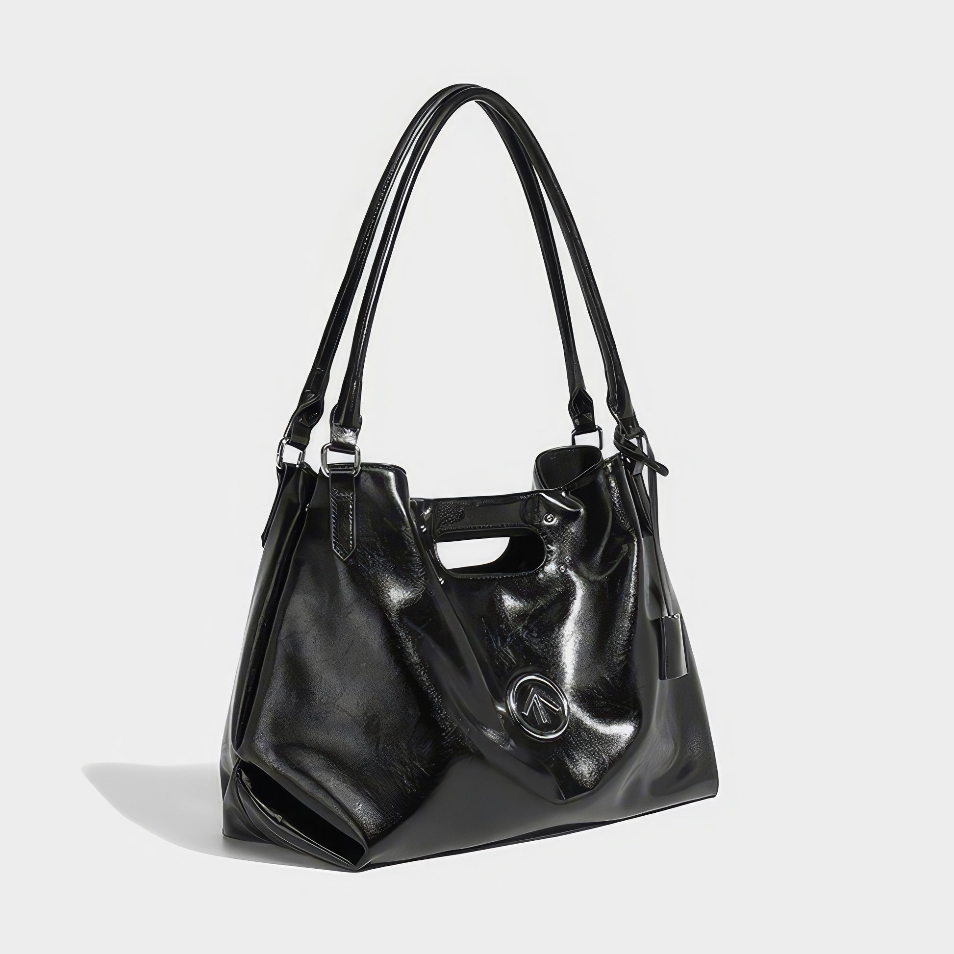 Glossy Dual Handle Cutout Tote Bag