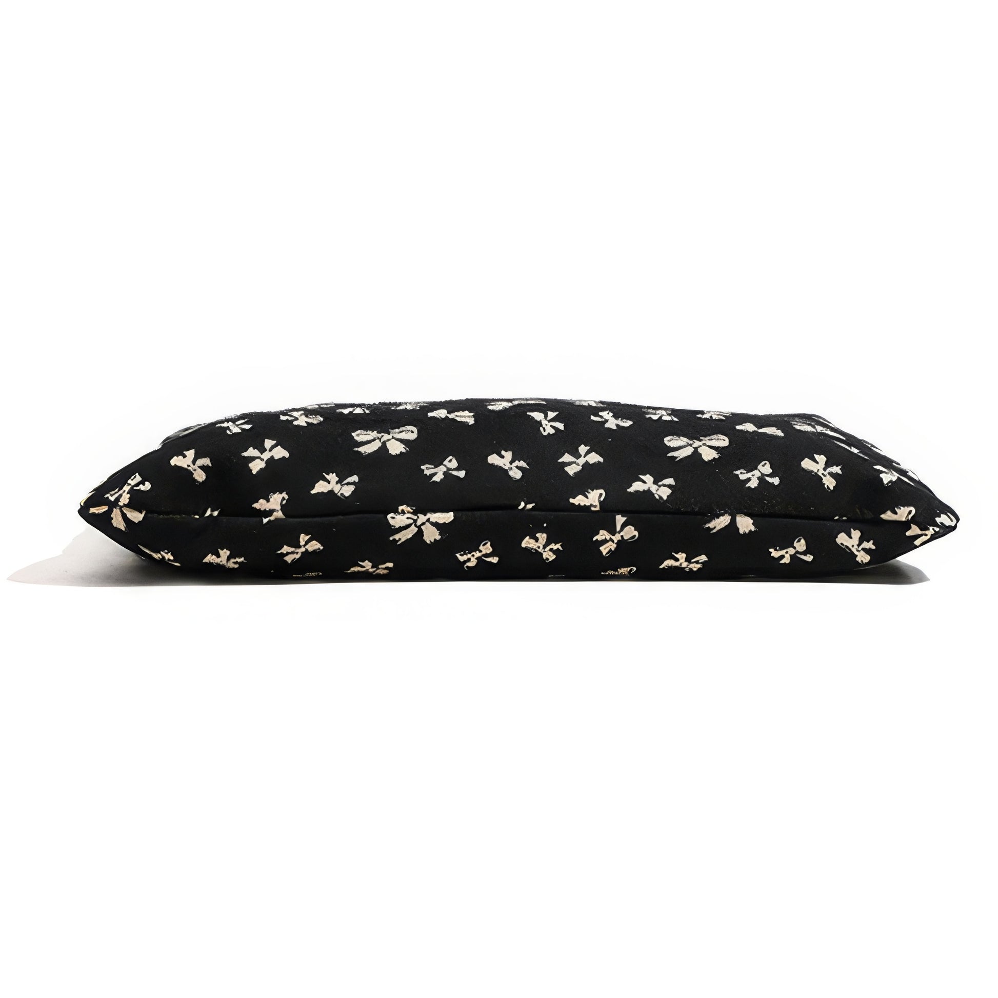 Bow Print Slouchy Fabric Shoulder Bag