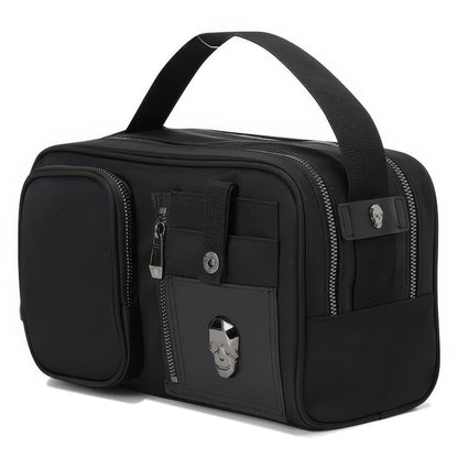 Multi-Compartment Skull Detail Utility Bag