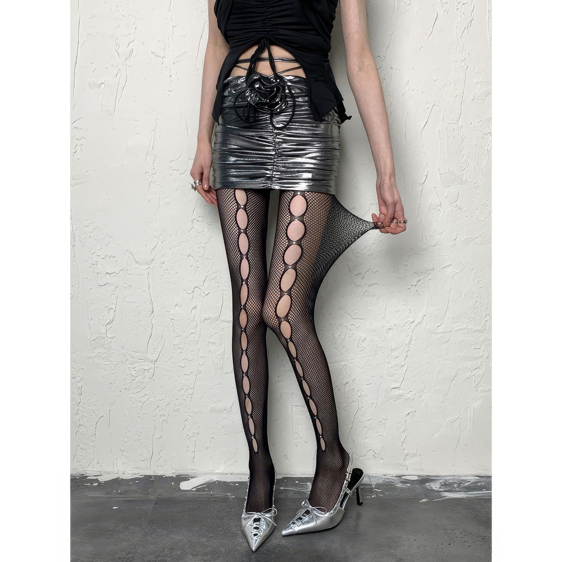 Cut-Out Ladder Fishnet Tights