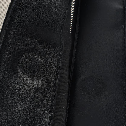 Striped Canvas Oversized Tote Bag