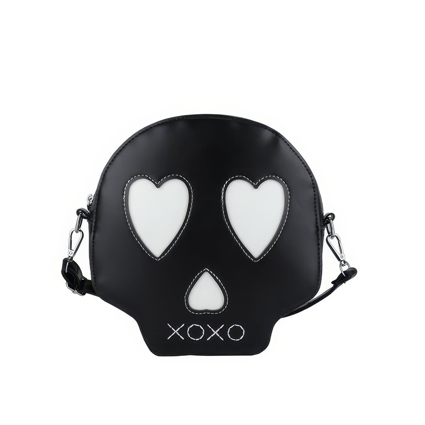 Heart Eyes Skull Mini Crossbody Bag