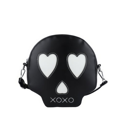 Heart Eyes Skull Mini Crossbody Bag