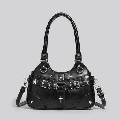 Star Rivet Buckle Detail Handbag