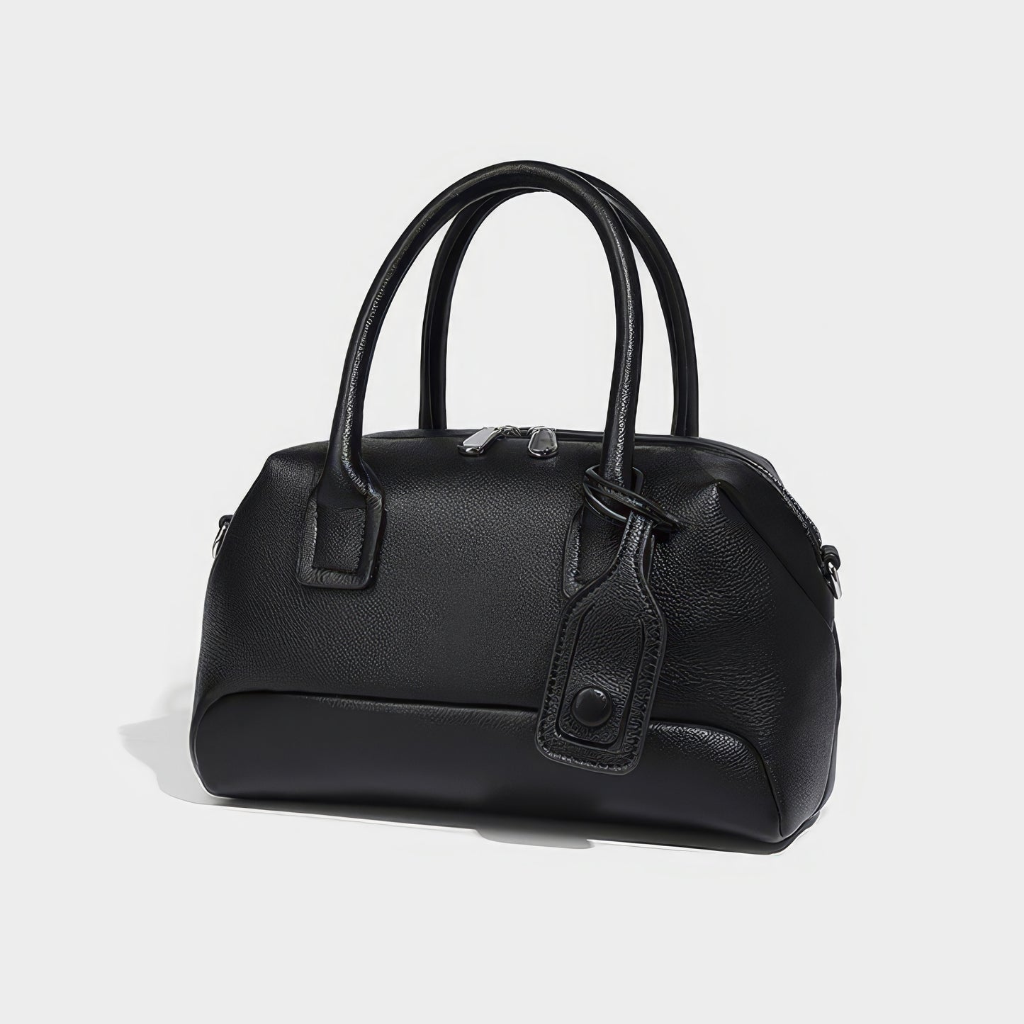 Pebbled Mini Boston Top Handle Bag