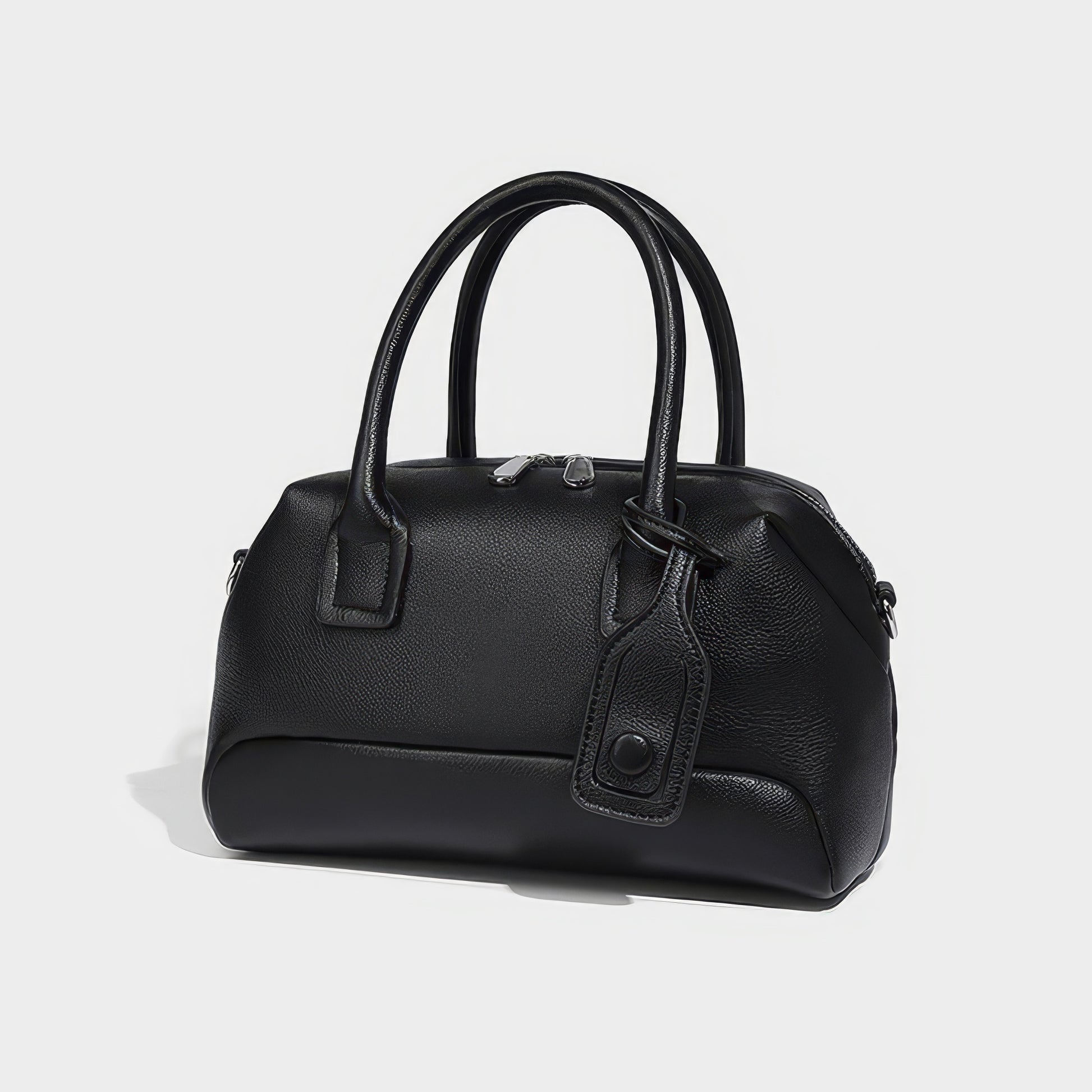 Pebbled Mini Boston Top Handle Bag