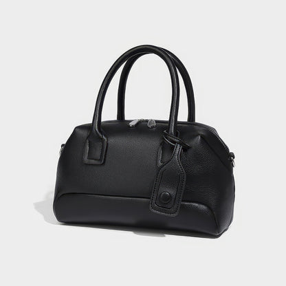 Pebbled Mini Boston Top Handle Bag