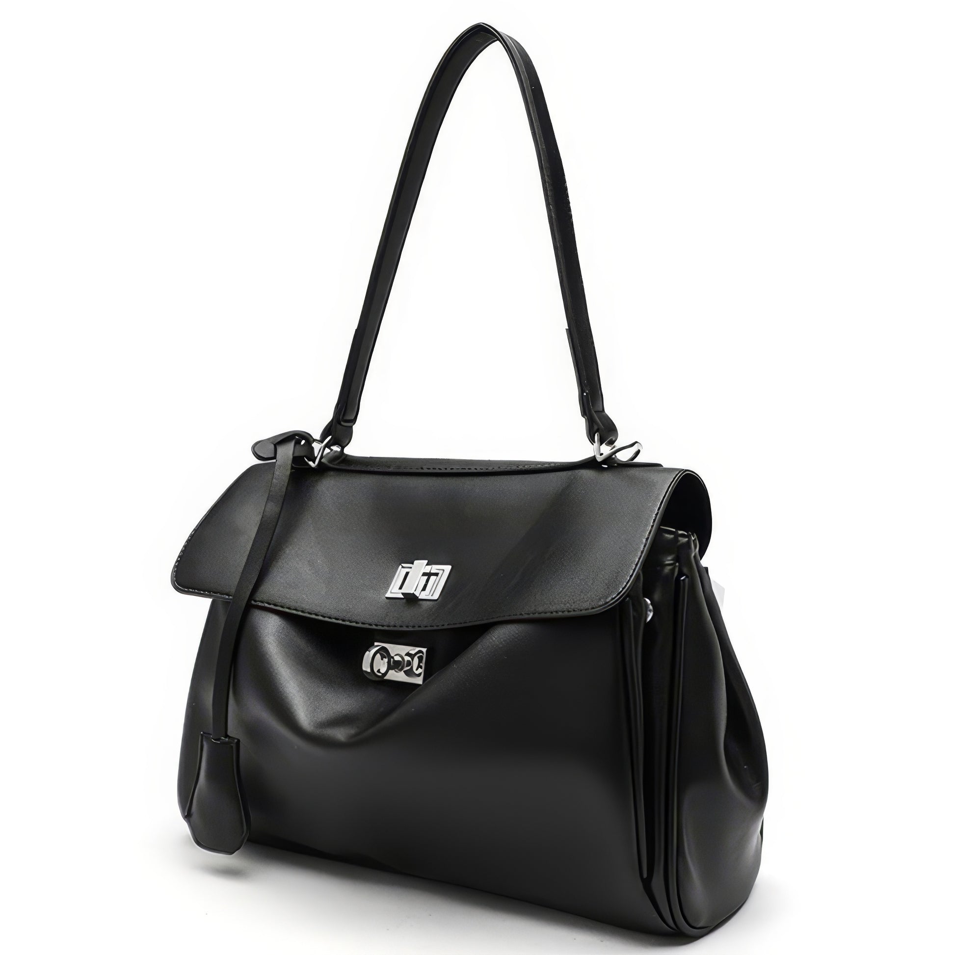 Structured Matte Flap Shoulder Bag