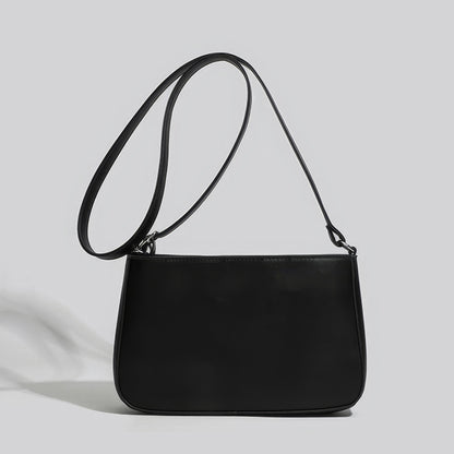 Belt Buckle Chain Detail Vinyl Shoulder Bag