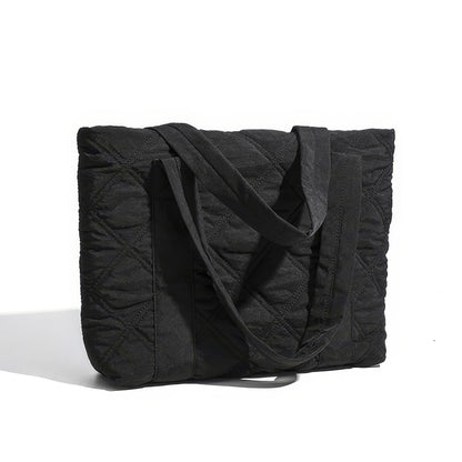 Quilted Diamond Stitch Padded Tote Bag