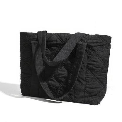 Quilted Diamond Stitch Padded Tote Bag