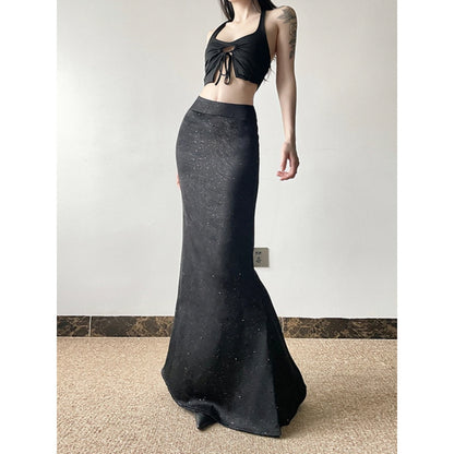 Glitter Mermaid Maxi Skirt