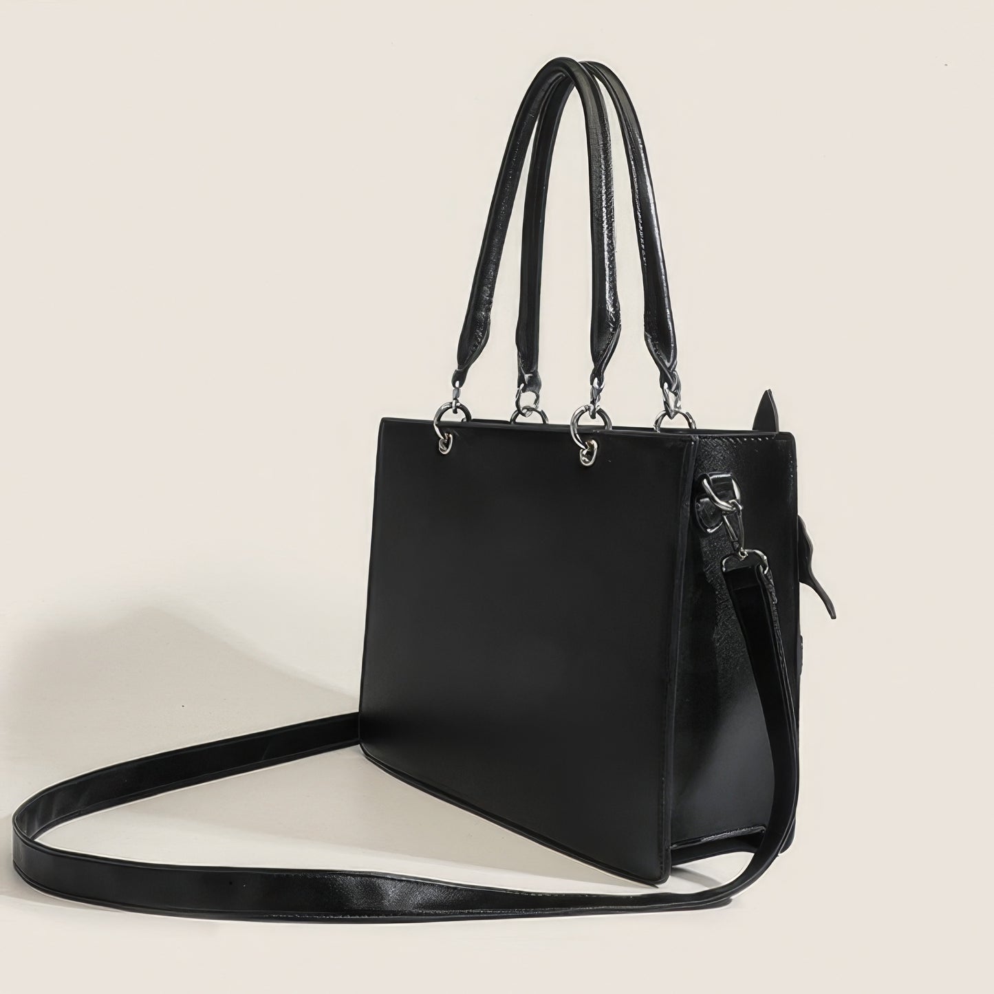 Butterfly Chain Panel Satchel Bag