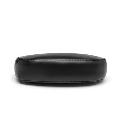 Minimal Crescent Faux Leather Shoulder Bag
