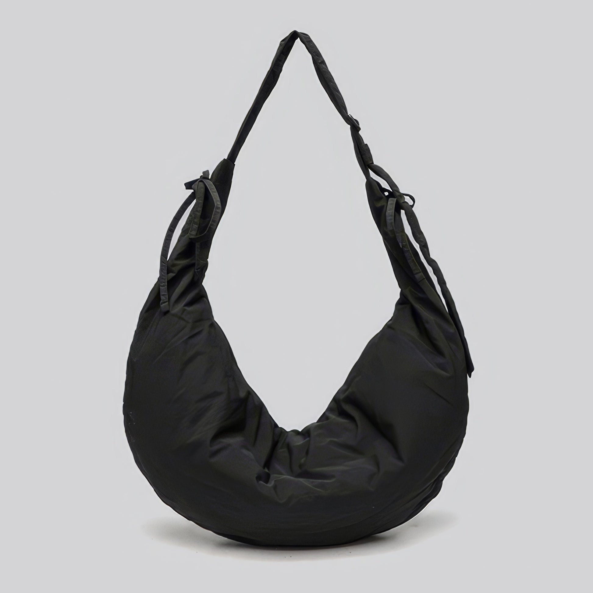 Drawstring Strap Soft Crescent Shoulder Bag