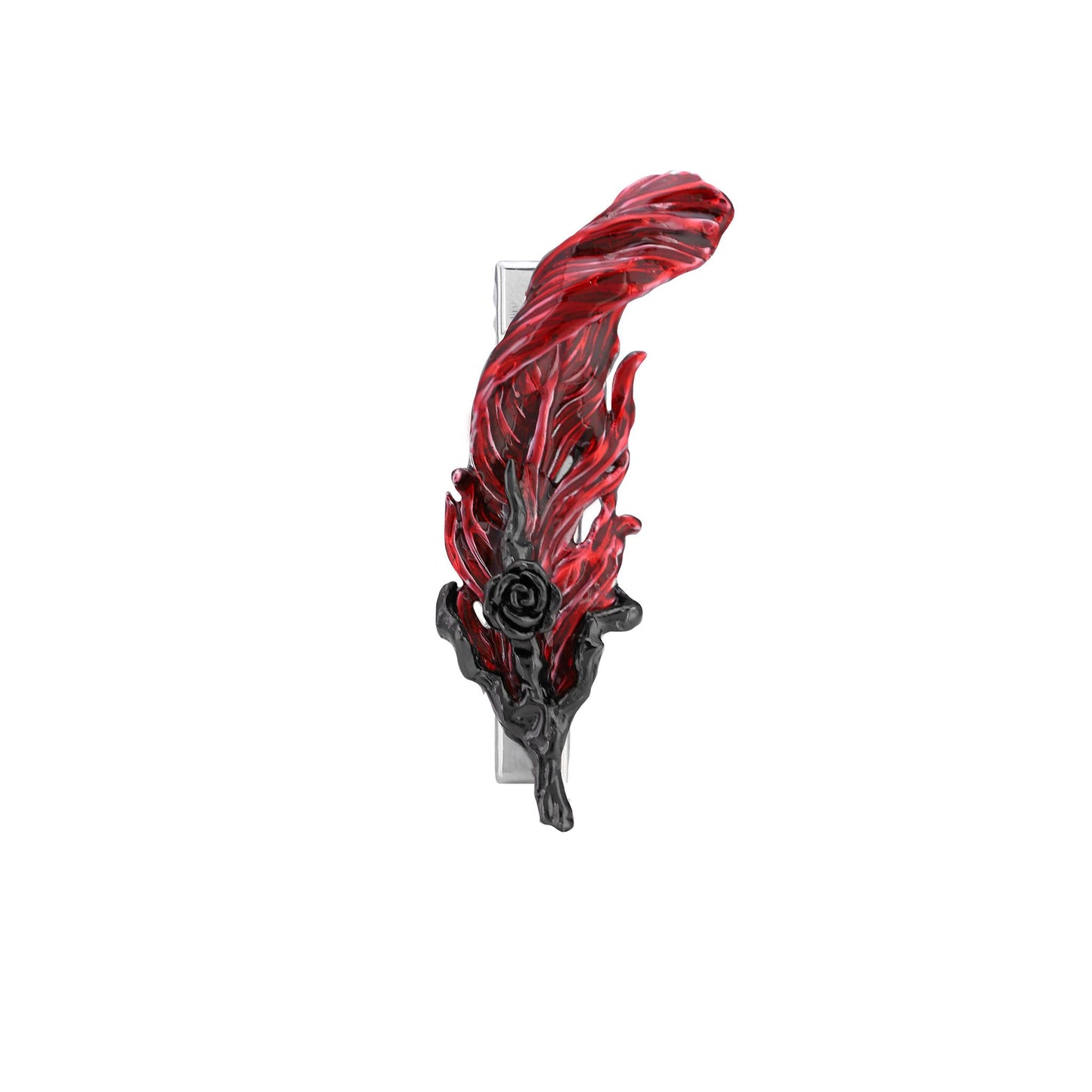 Flame Feather Metal Hair Clip