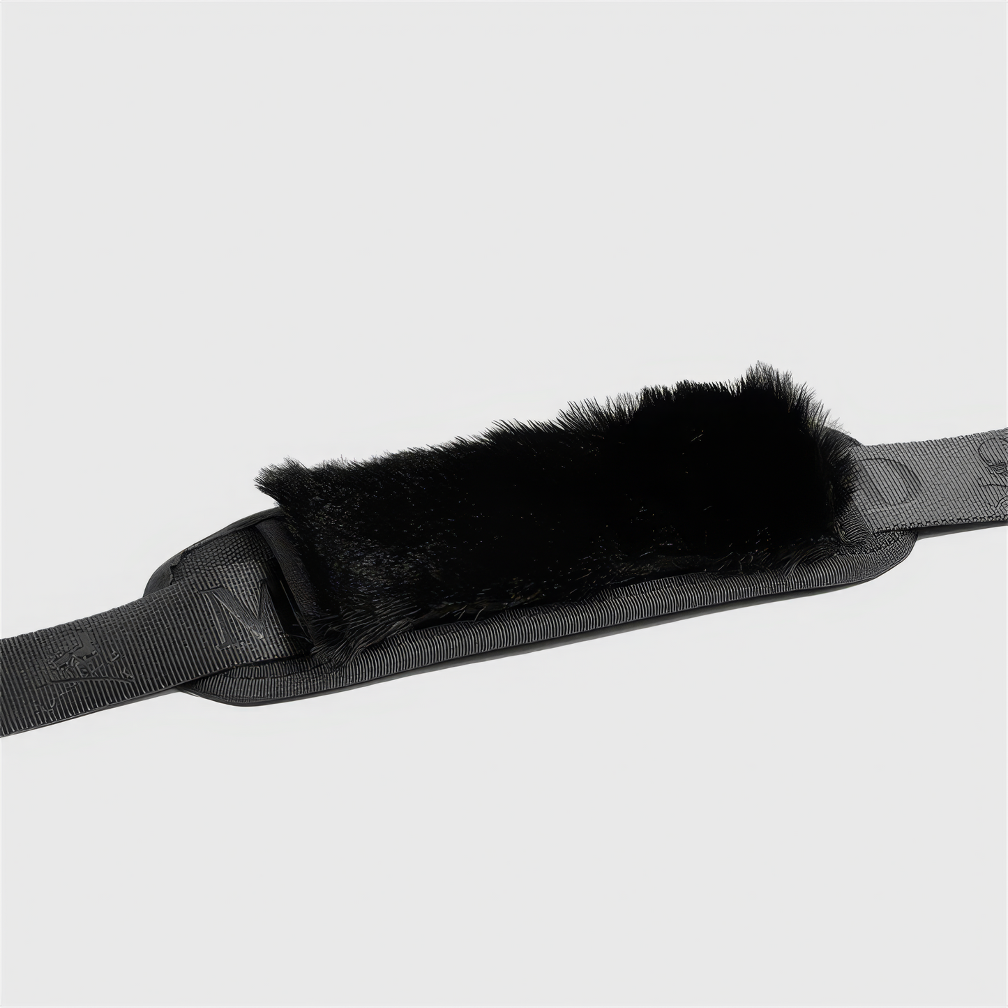 Faux Fur Skull Embroidery Shoulder Bag